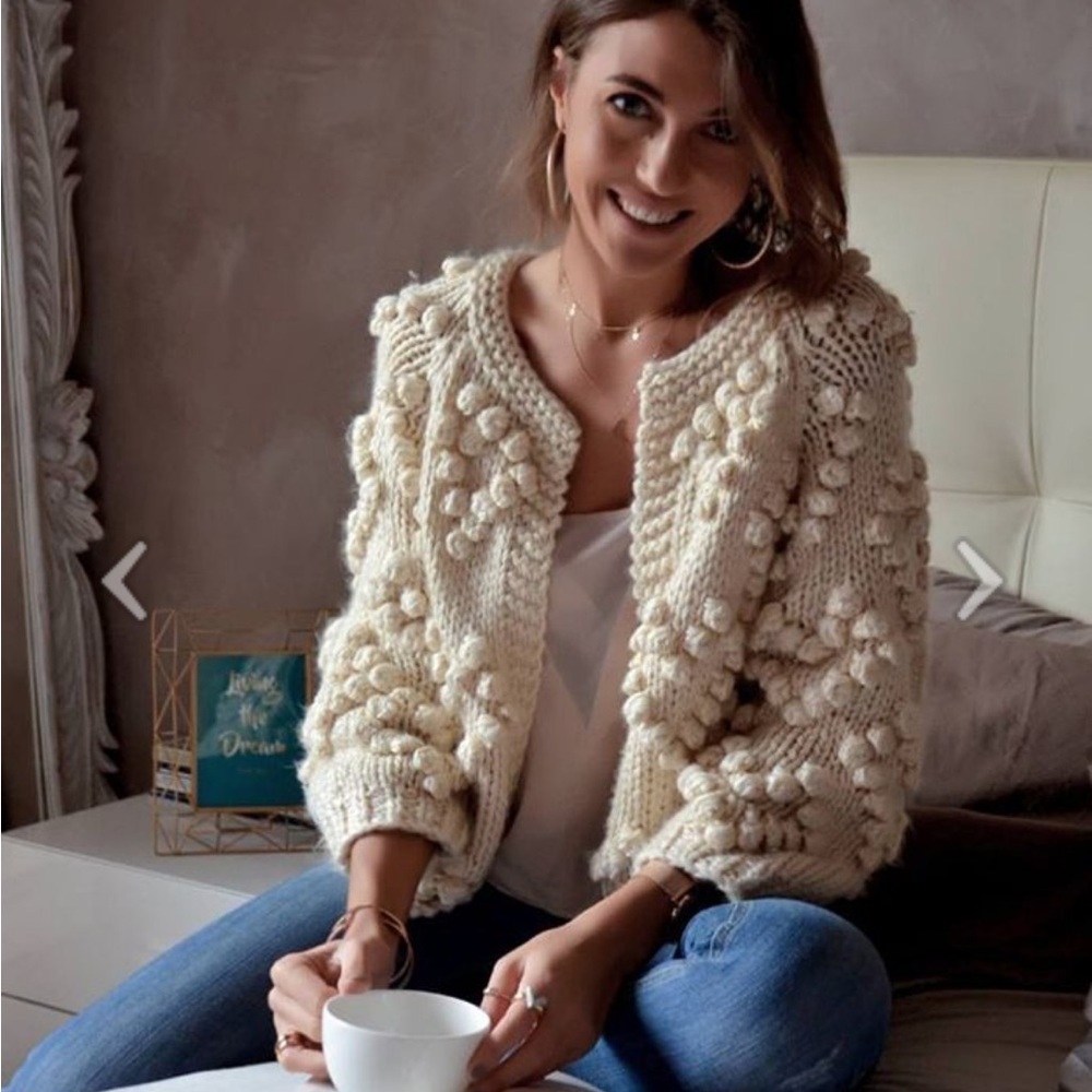 Chicwish Cream Textured Cardigan